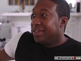 Two black guy fucks teens pussy
